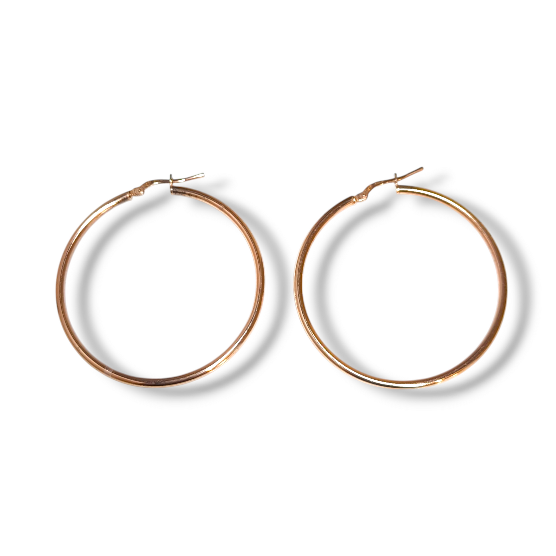 Orecchini Orecchini in argento dorato rosa tondi diam.4 cm - Gioielli Pavan