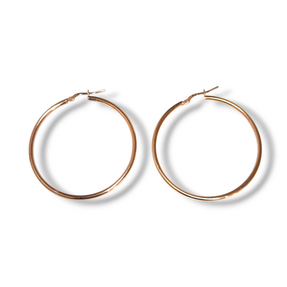 Orecchini Orecchini in argento dorato rosa tondi diam.4 cm - Gioielli Pavan