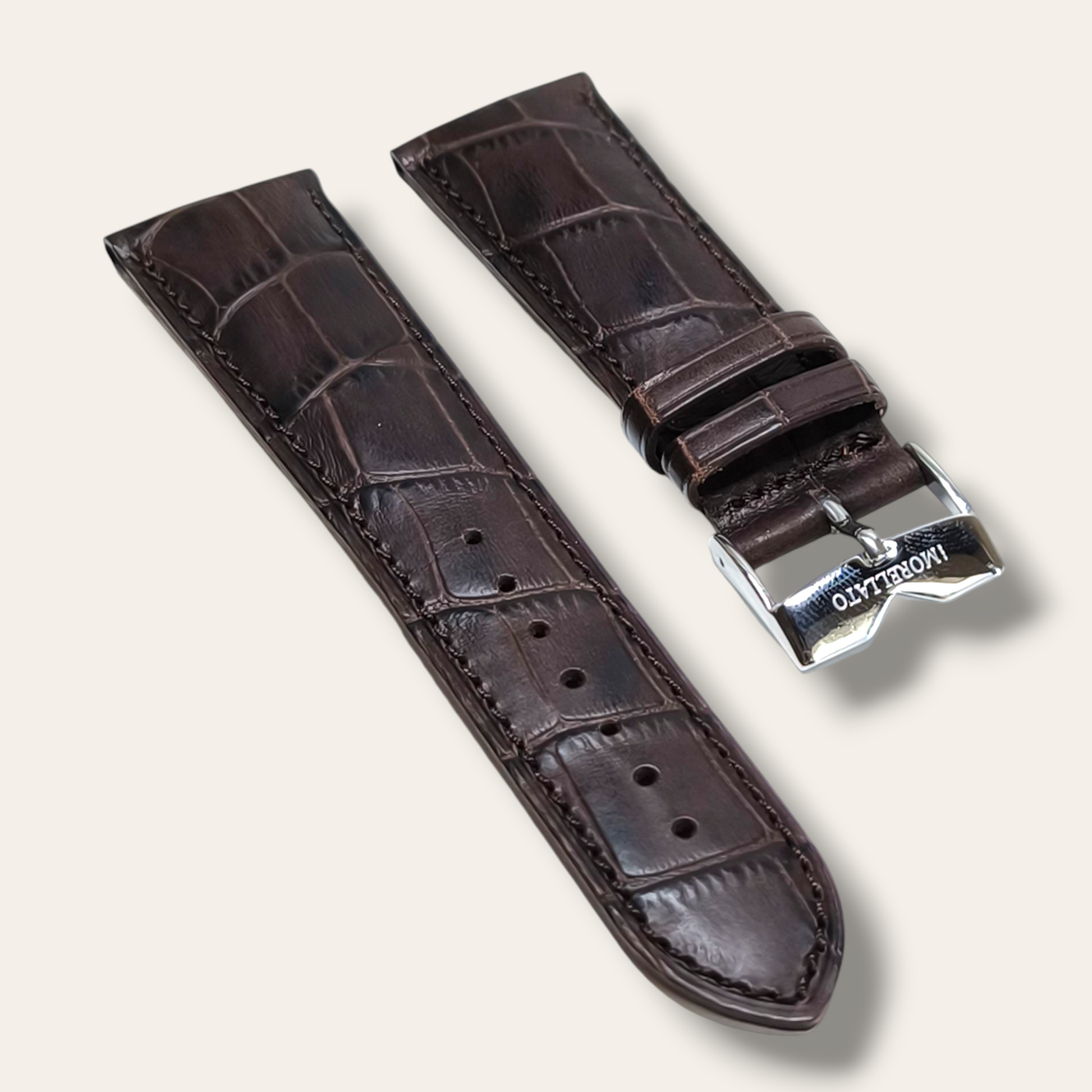 Cinturino Cinturino Ansa 24 mm Pelle stampa cocco. opaca imbottito - Gioielli Pavan