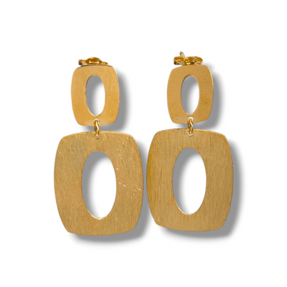 Orecchini Orecchini in argento dorato giallo pendenti geometrici - Gioielli Pavan