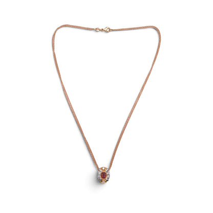 Girocollo in oro 18 kt con rubellite e diamanti - Gioielli Pavan