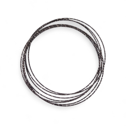 Bracciale Bracciale rigido in argento 925 brunito multifilo diamantato - Gioielli Pavan