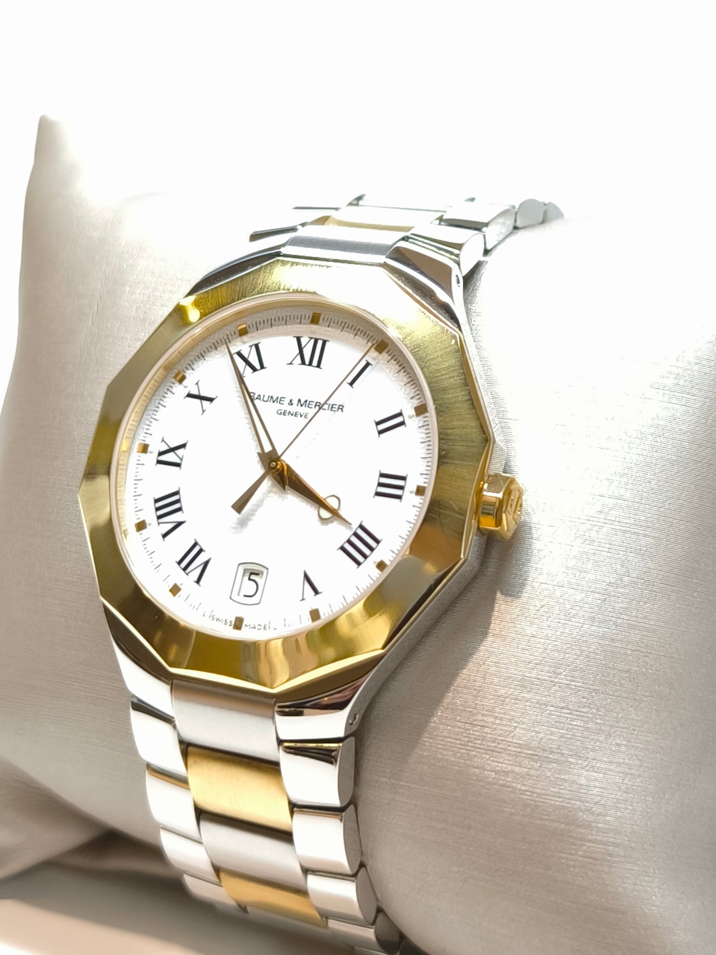 Baume &amp; Mercier Riviera steel and gold