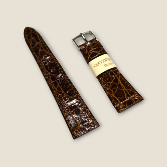 Cinturino Cinturino Ansa 16 mm Pelle di coccodrillo brasiliano vera - Gioielli Pavan