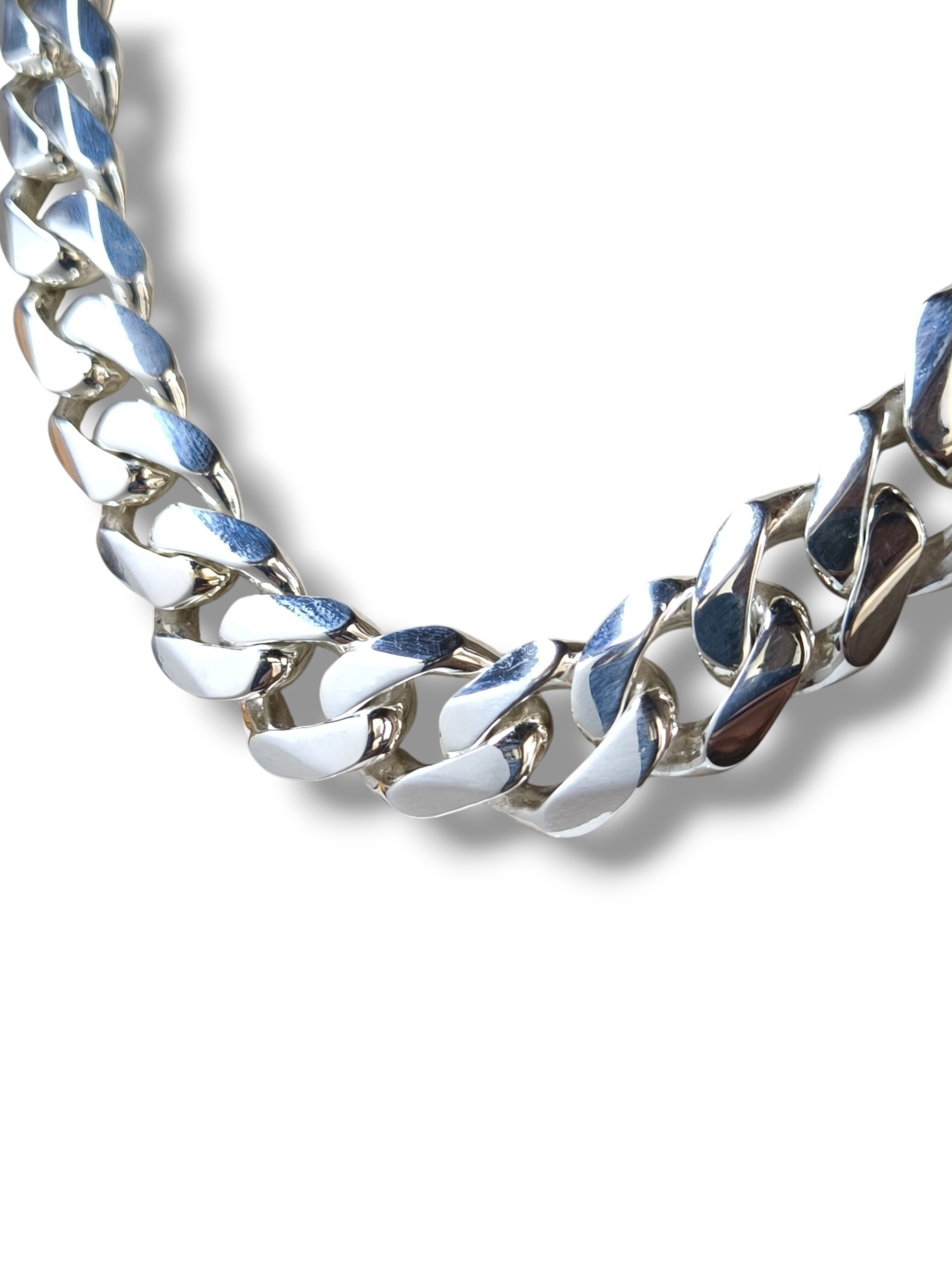 Girocollo Collana in argento 925 massiccia sezione 1,5 cm realizzata a mano - Gioielli Pavan