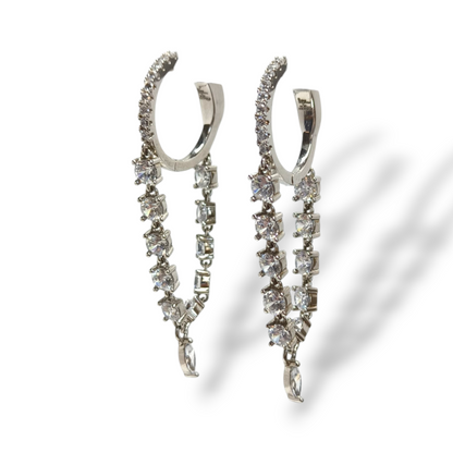 Orecchini Orecchini in argento pendenti con zirconi - Gioielli Pavan