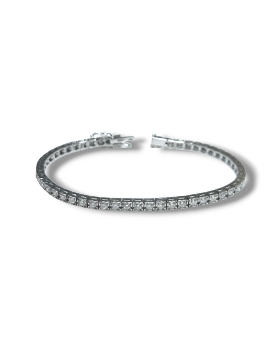 Bracciale Bracciale Tennis Oro Bianco 18k Diamanti 2.40ct - Gioielli Pavan