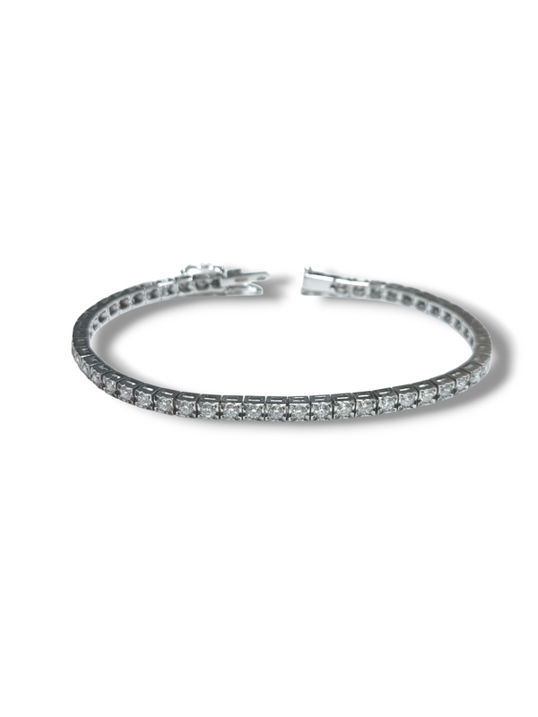 Bracciale Bracciale Tennis Oro Bianco 18k Diamanti 2.40ct - Gioielli Pavan