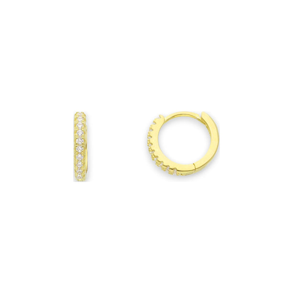 Orecchini Orecchini in Argento 925 Tondi con Zirconi a Pavé - Gioielli Pavan