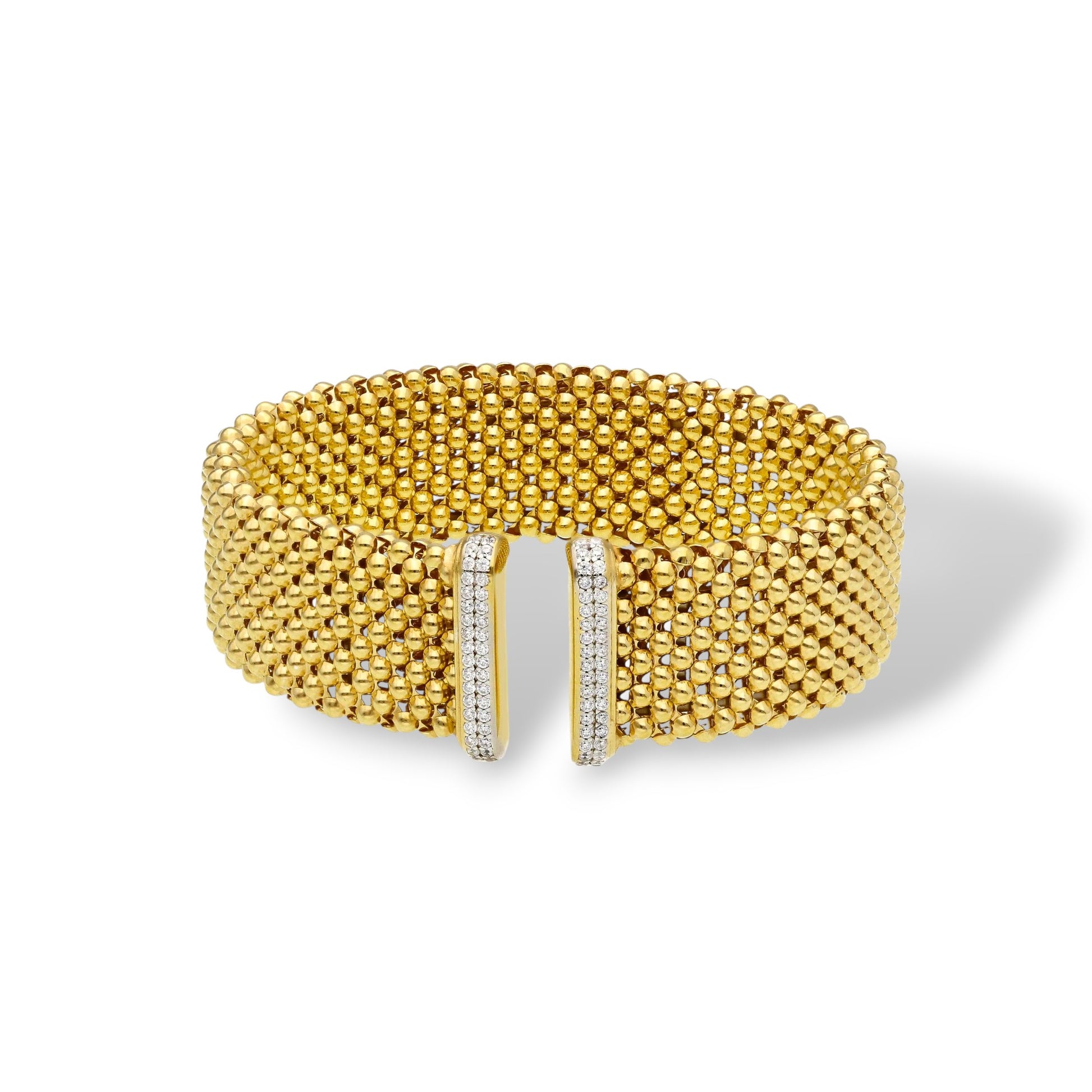 Bracciale Bracciale in argento a fascia aperto maglia a palline - Articolo con varianti - Gioielli Pavan