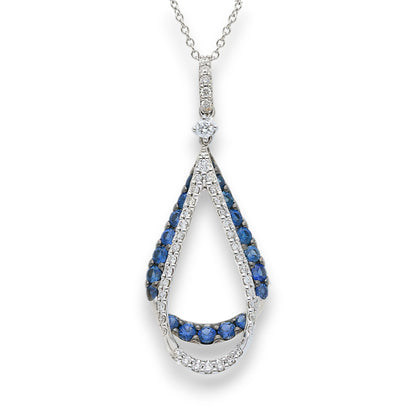 Girocollo Girocollo in oro con Diamanti e Zaffiri blu - Gioielli Pavan