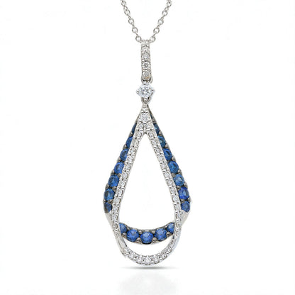 Girocollo Girocollo in oro con Diamanti e Zaffiri blu - Gioielli Pavan