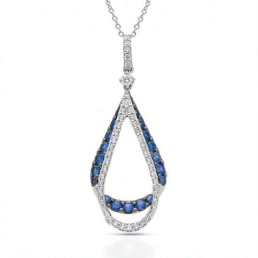 Girocollo Girocollo in oro con Diamanti e Zaffiri blu - Gioielli Pavan