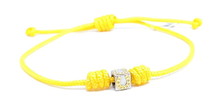 Steel Nut Bracelet And Horseshoe Symbol In Yellow Gold 