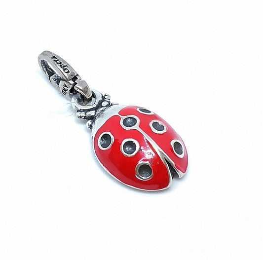 Silver Pendant - Ladybug 