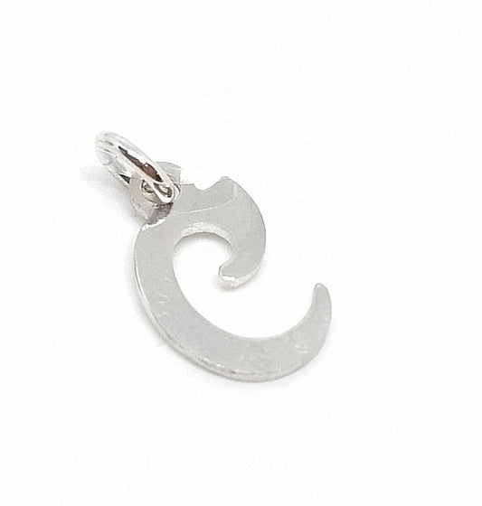 Silver Pendant - Letter C 