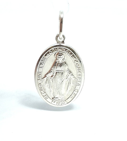 Silver Pendant - Miraculous Madonna 0.5cm