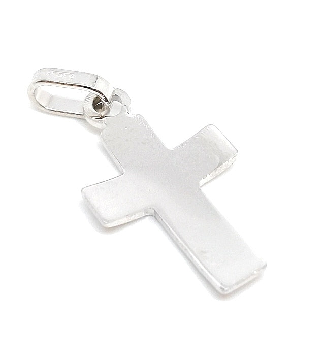 Silver Pendant - Curved Christian Cross