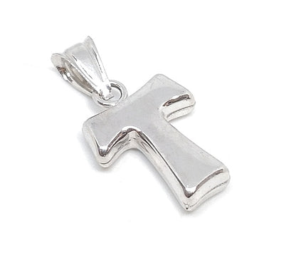 Tau shaped silver pendant
