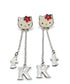 Hello Kitty pendant silver earrings