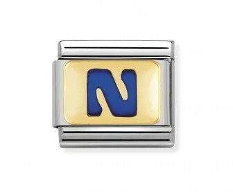 NominatioN -  LINK COMPOSABLE CLASSIC LETTERA N BLU