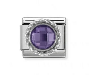 NominatioN - COMPOSABLE CLASSIC LINK IN SILVER STONE PURPLE