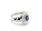 Pavan Jewelry - Cocktail ring in white gold, diamonds and sapphire