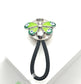 Scarabeo - Blue and green butterfly glasses holder