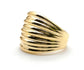 Soave gold - Yellow gold ring with scaled festooned band