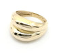 Yellow gold scaled festoon band ring