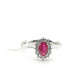Ruby and diamond ring in white gold