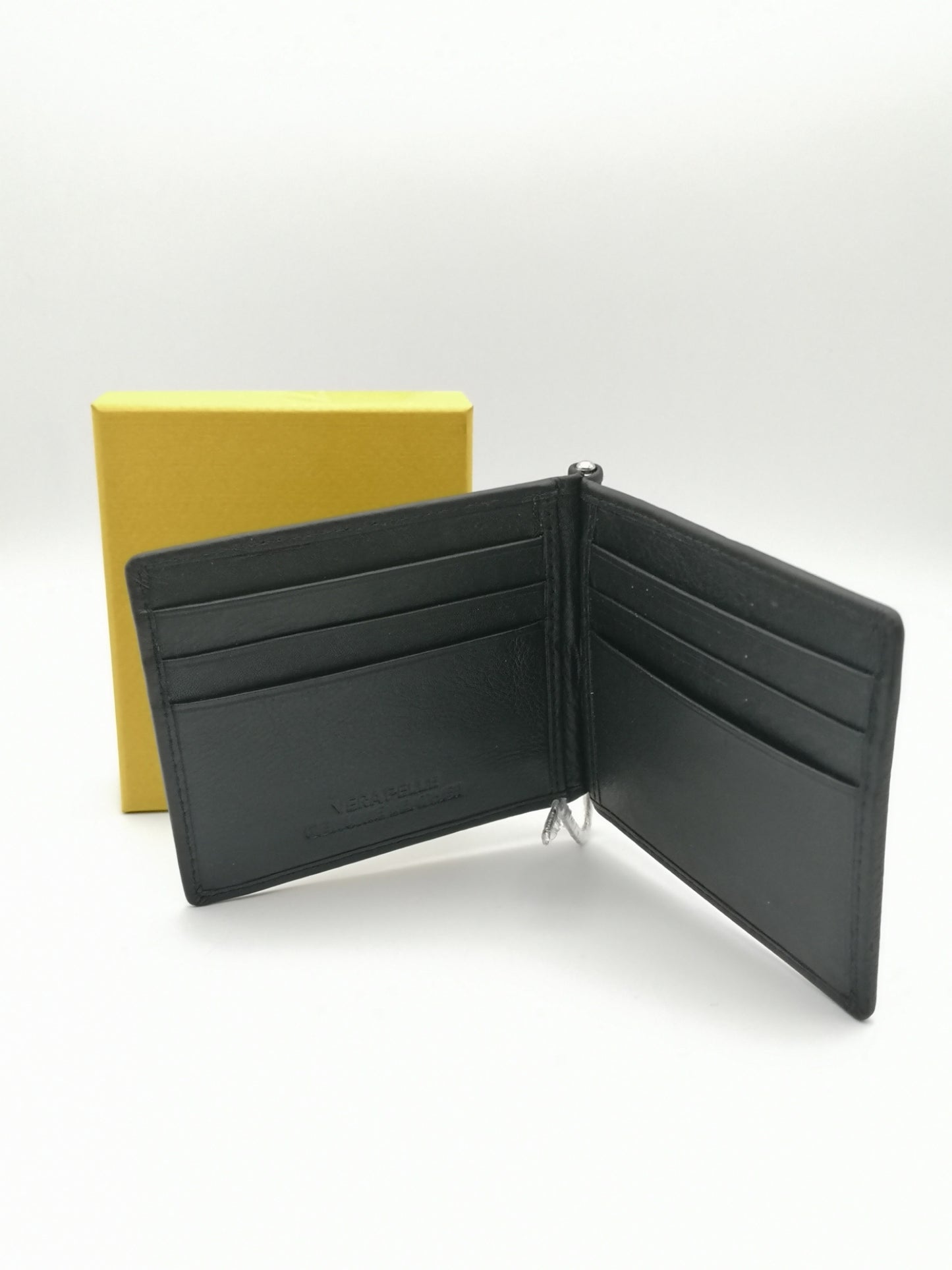 Sequenze wallet in black leather