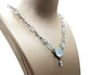 Pavan Jewelry - White gold diamond and aquamarine necklace