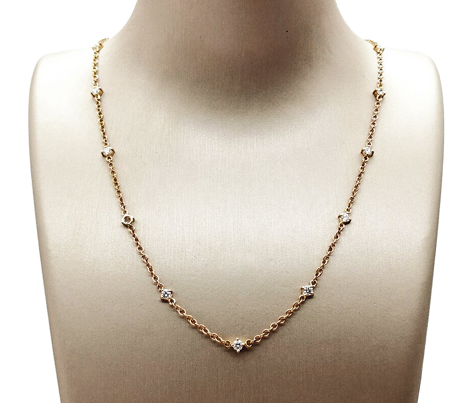 Pavan Jewelry - Rose gold necklace with diamonds
