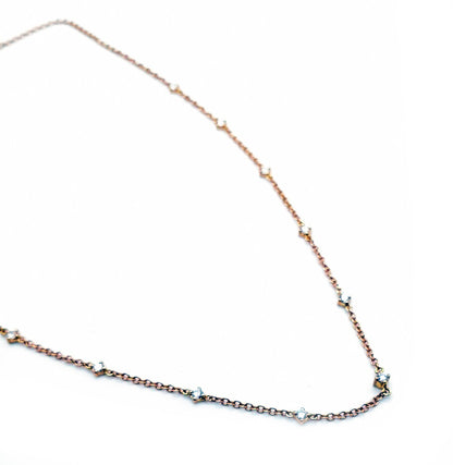 Pavan Jewelry - Rose gold necklace with diamonds