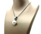 White gold necklace with Japanese pearl and diamonds