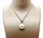 White gold necklace with Japanese pearl and diamonds
