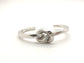Rigid silver knot bracelet