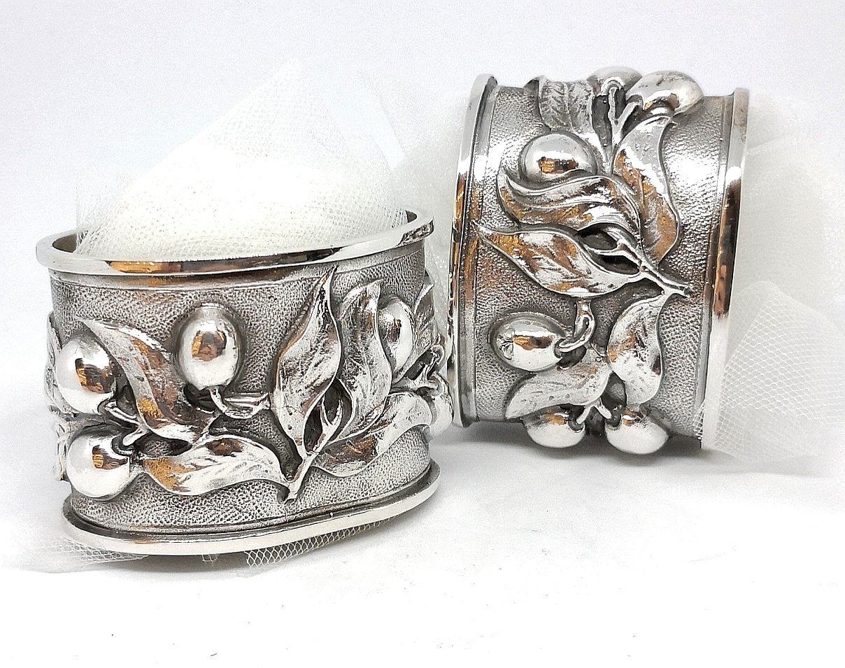 PAIR OF NAPKINS IN 925 SILVER