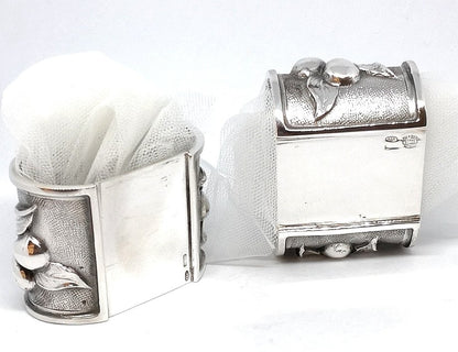 PAIR OF NAPKINS IN 925 SILVER