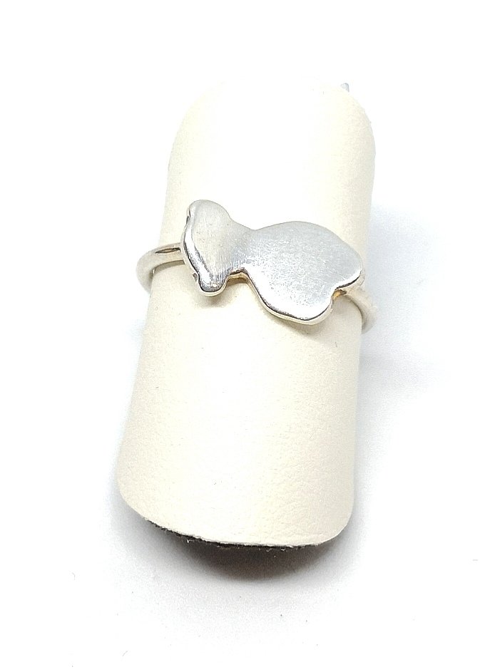 Bear silver ring