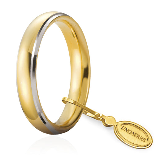 18kt gold fantasy comfort ring 4mm