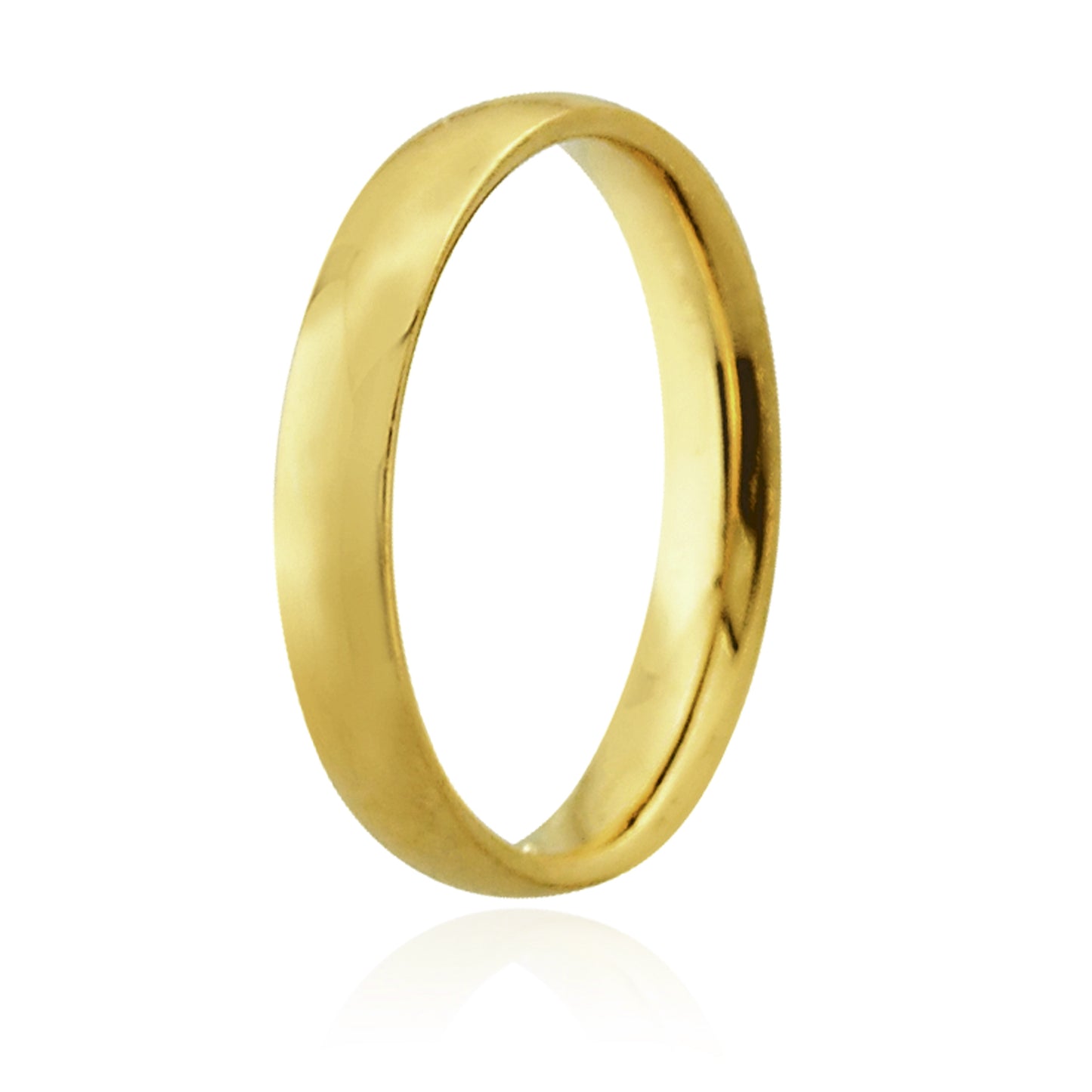 18kt gold 3.4mm light comfort wedding ring