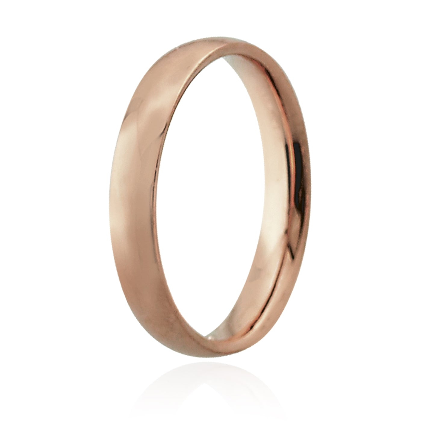18kt gold 3.4mm light comfort wedding ring