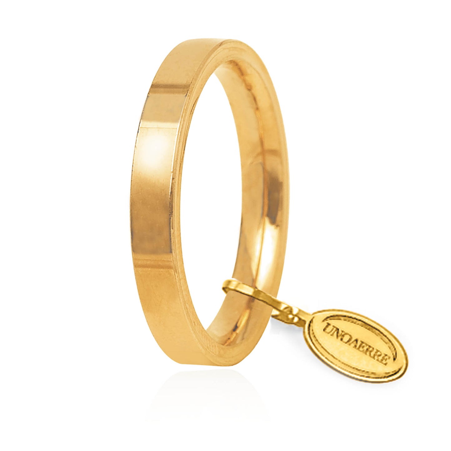 18kt gold circle wedding ring 3.5mm