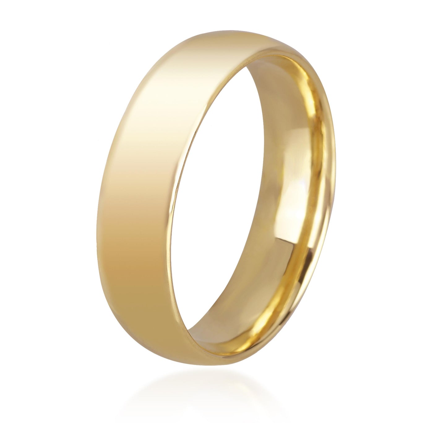 18kt gold 5mm light comfort wedding ring