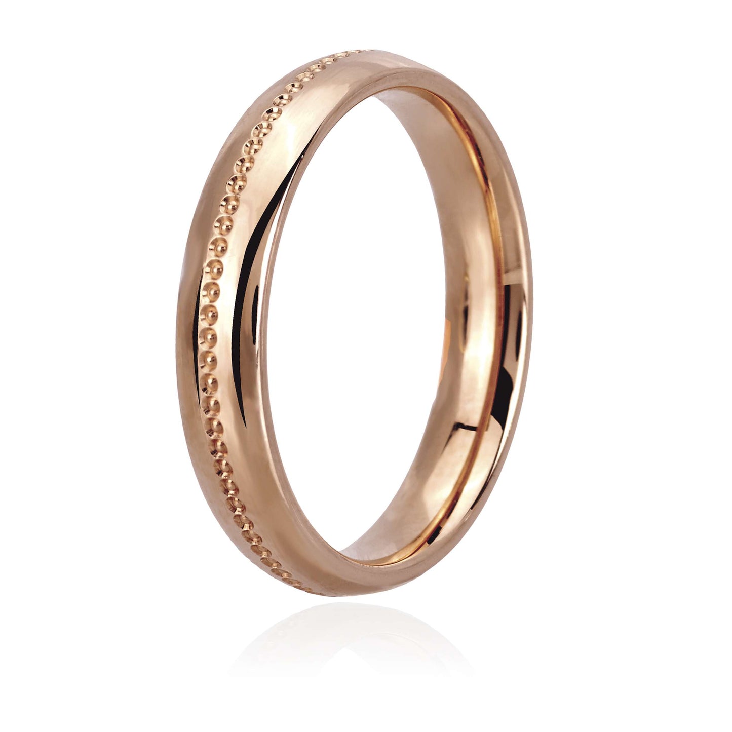 18kt gold fantasy comfort ring 4mm