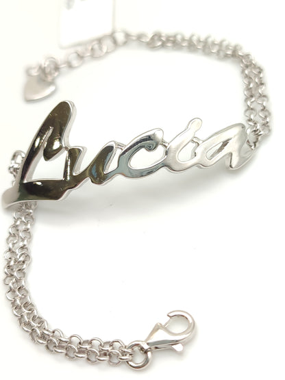 Silver bracelet with name Lucia