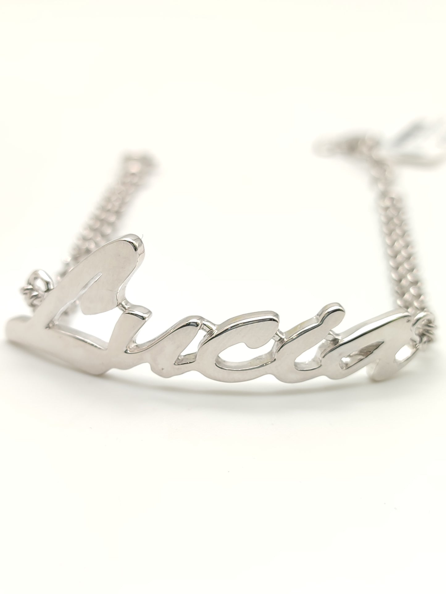 Silver bracelet with name Lucia