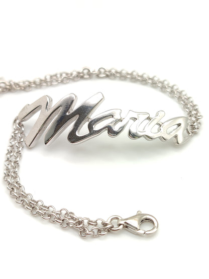 Bracciale in argento con nome Maria